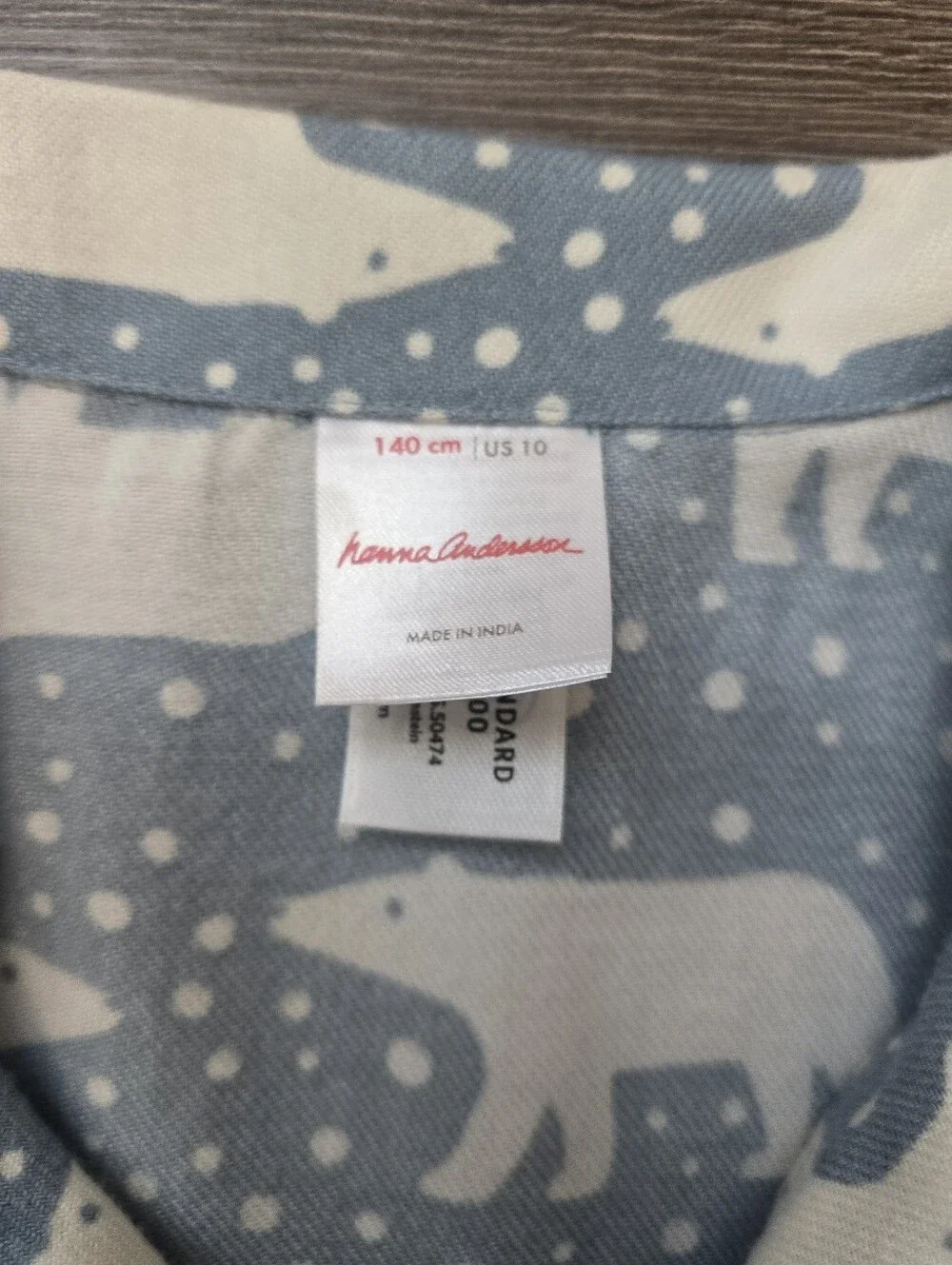 Hanna Andersson Holiday Flannel Pajama Set Polar Bear Snow Print Kids Size 10